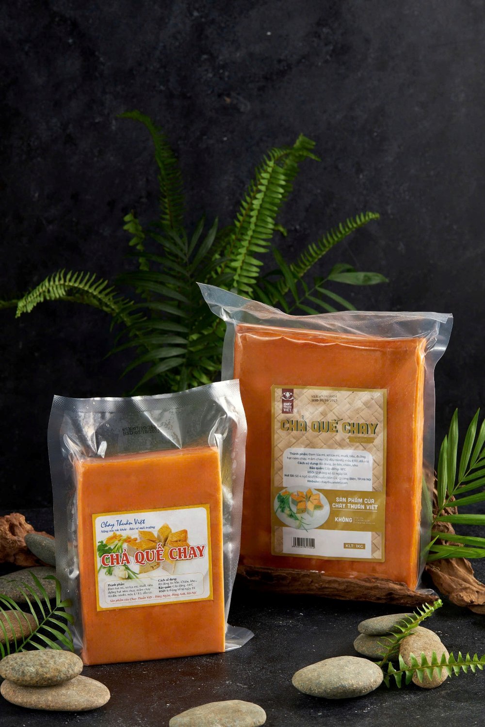 Chả quế chay gói 1kg và 500g - Chay Thuần Việt
